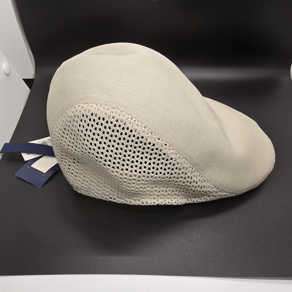 New Kangol 506 Tropic Mesh Tan Panel Baretta Size Medium With Tags